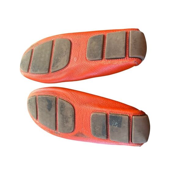 Tory Burch Lowell 2 Driver loafer, Spicy Orange tumbled leather size 8m - Picture 7 of 8
